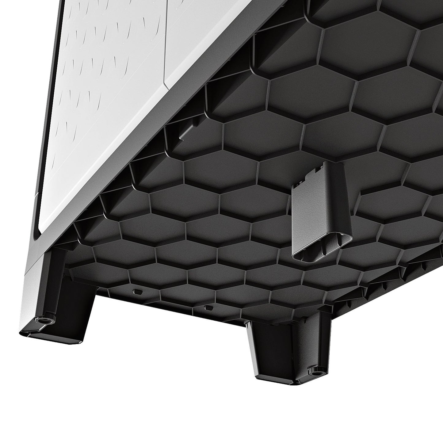 Kunststoffschrank Besenschrank 80x44x182 cm – Wasserdichter Aufbewahrungsschrank mit Einlegeböden, Schwarz/Grau, für Innen & Außen