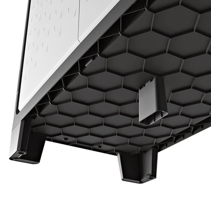 Kunststoffschrank Besenschrank 80x44x182 cm – Wasserdichter Aufbewahrungsschrank mit Einlegeböden, Schwarz/Grau, für Innen & Außen